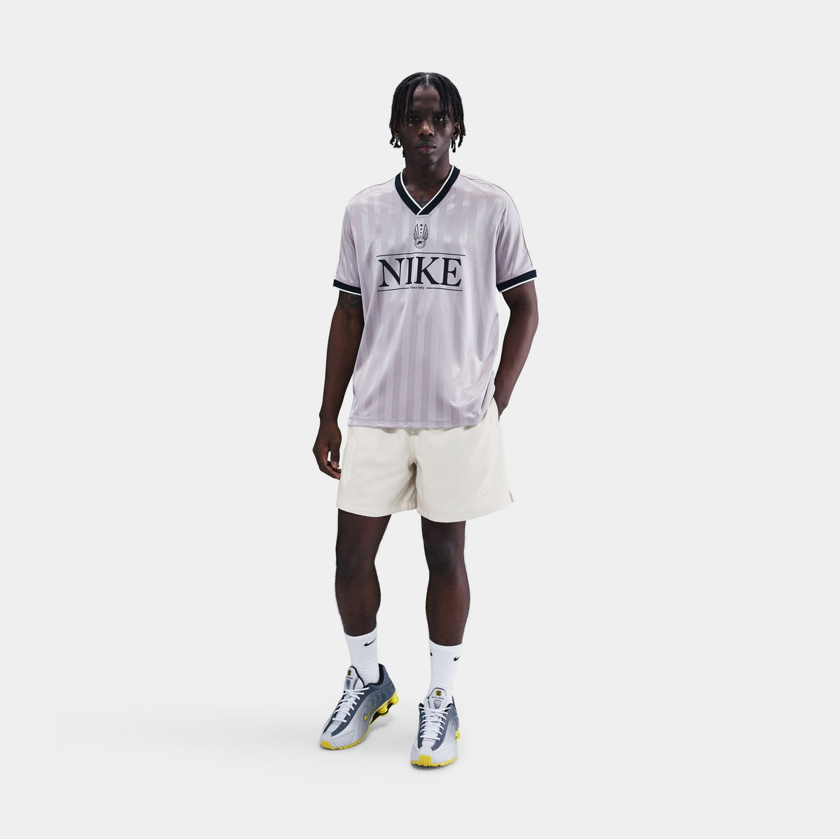 Exclusive NSW Club Flow Mens Shorts (Phantom) — S — Front View