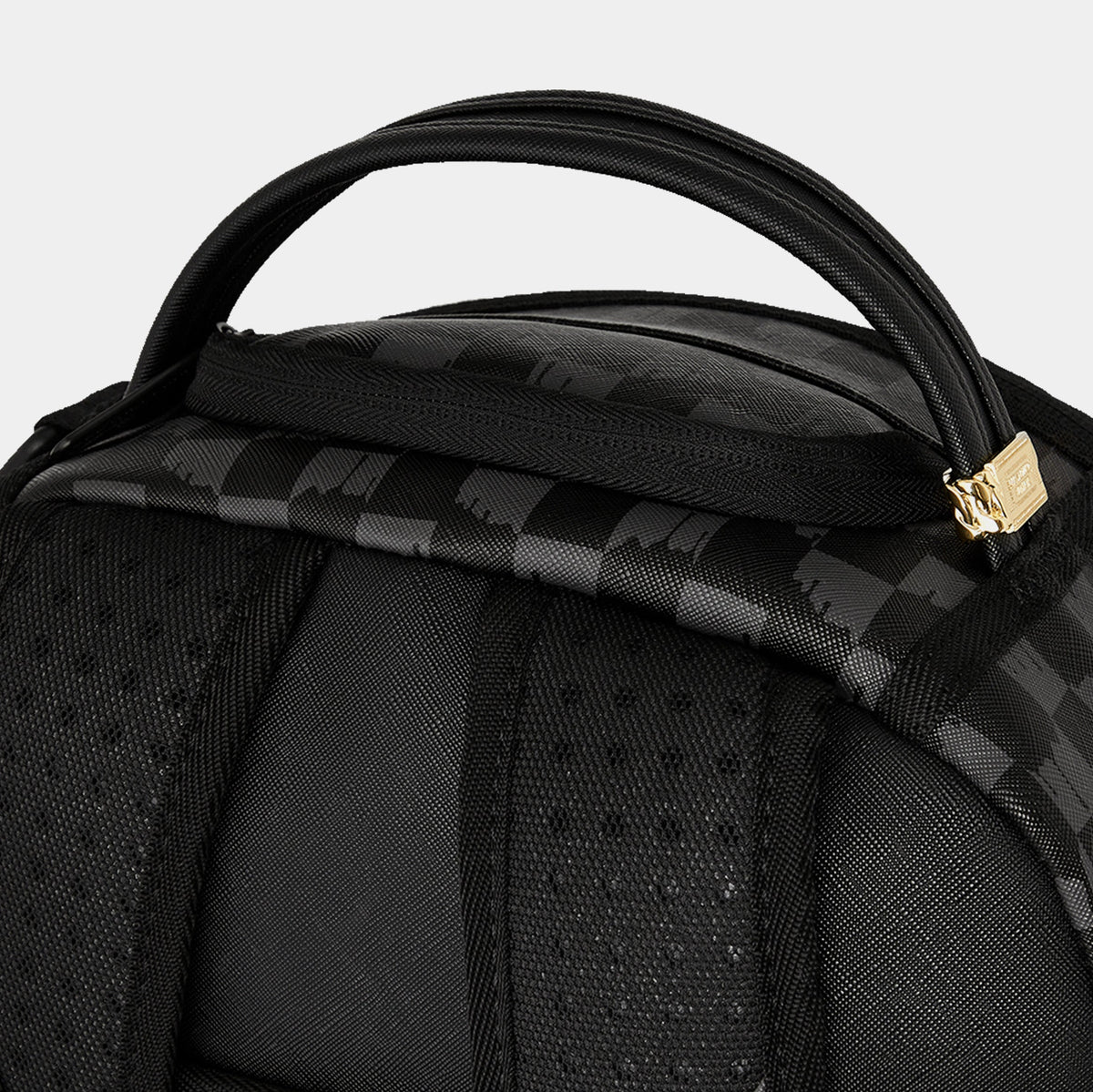 Exclusive Dripping Sharks In Paris Mens Backpack (Grey/Black) — OS — Detail View