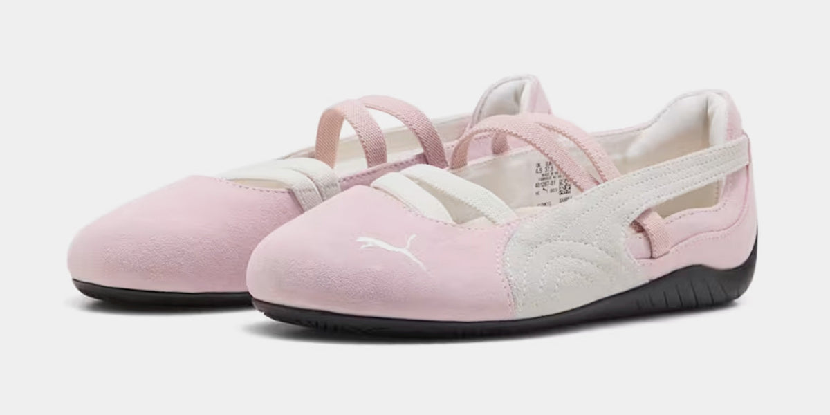 Exclusive Speedcat Ballet Suede Womens Lifestyle Shoes (Whisp Of Pink/Warm White) — 5.5 — Top View