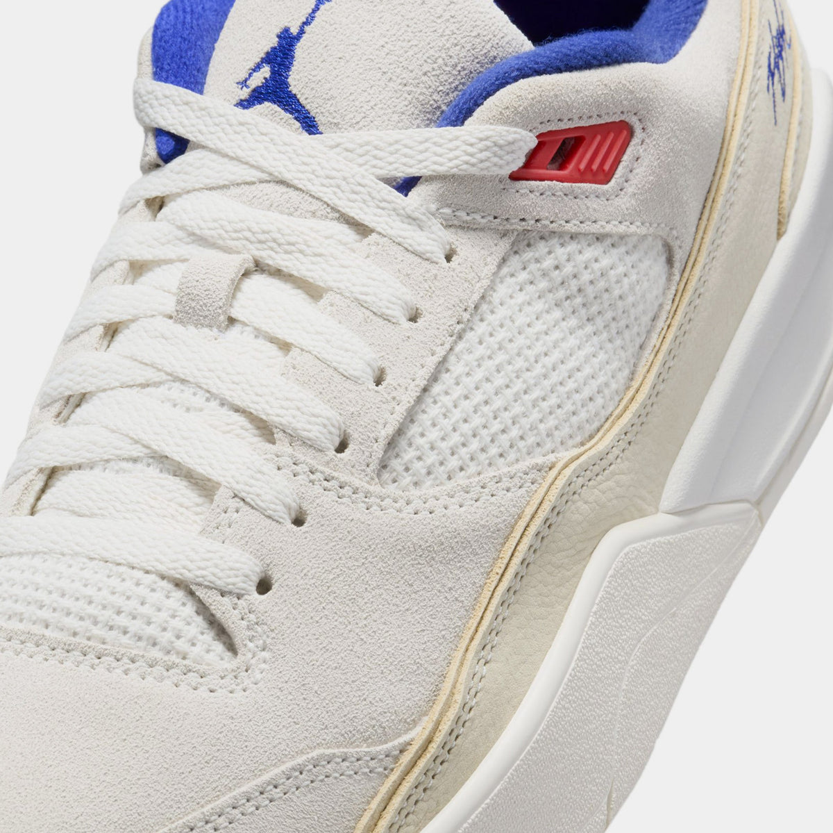 Exclusive Flight Court Mens Basketball Shoes (Phantom/Deep Royal Blue/Chile Red) — 7 — Detail View