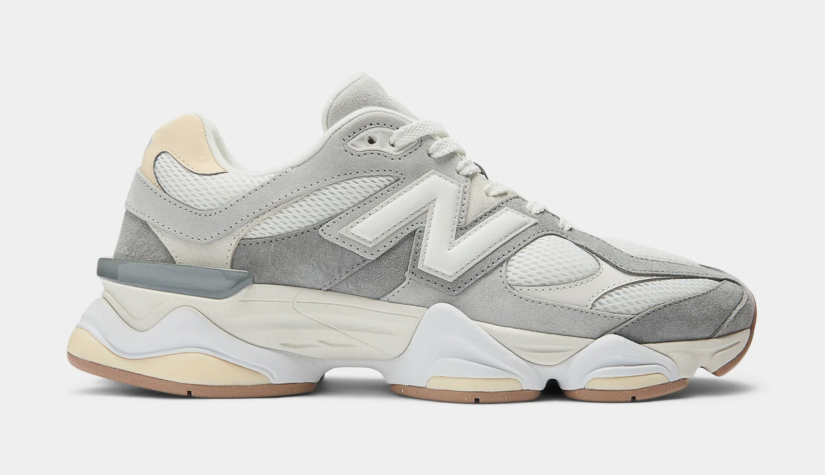 Exclusive 9060 Mens Lifestyle Shoes (Grey/Beige) — 4 — Front View