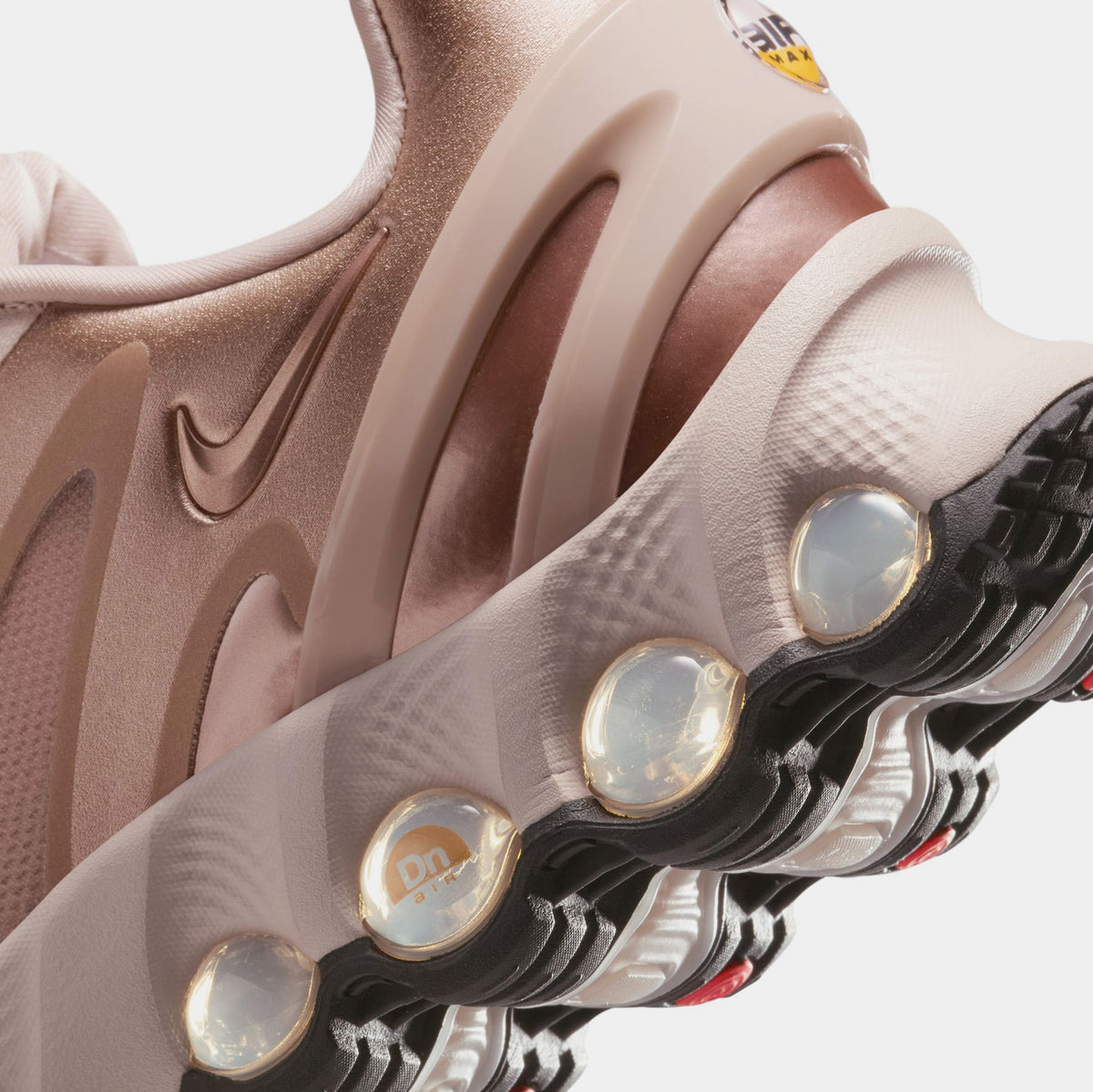 Exclusive Air Max DN8 Womens Running Shoes (Metallic Red Bronze/Black/Particle Beige) — 5 — Lifestyle View
