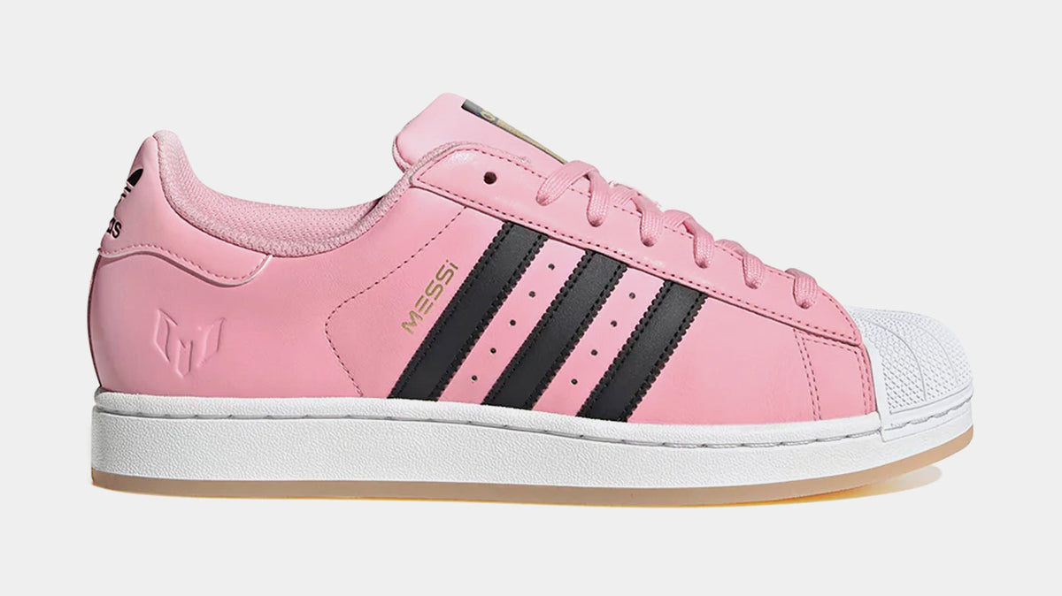 Exclusive Superstar Messi Mens Lifestyle Shoes (Pink/Black) — 4 — Front View