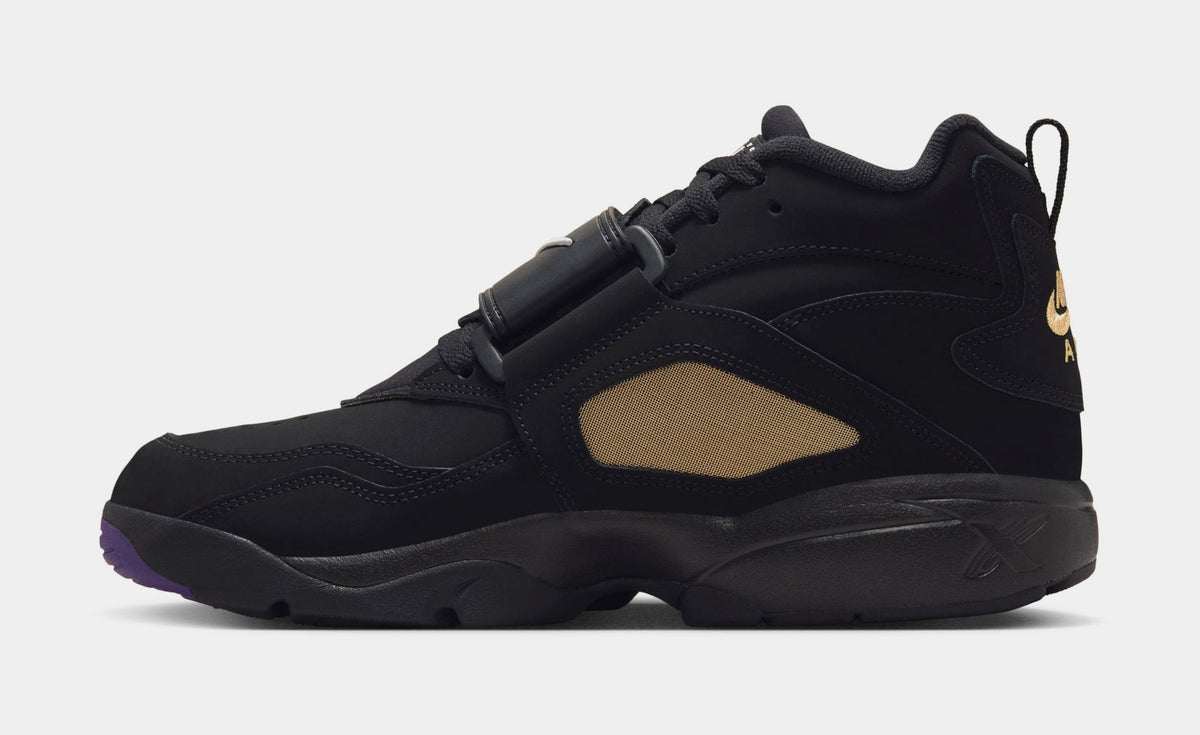 Exclusive Air Diamond Turf Mens Lifestyle Shoes (Black/White/Club Purple/Metallic Gold) — 4 — Back View