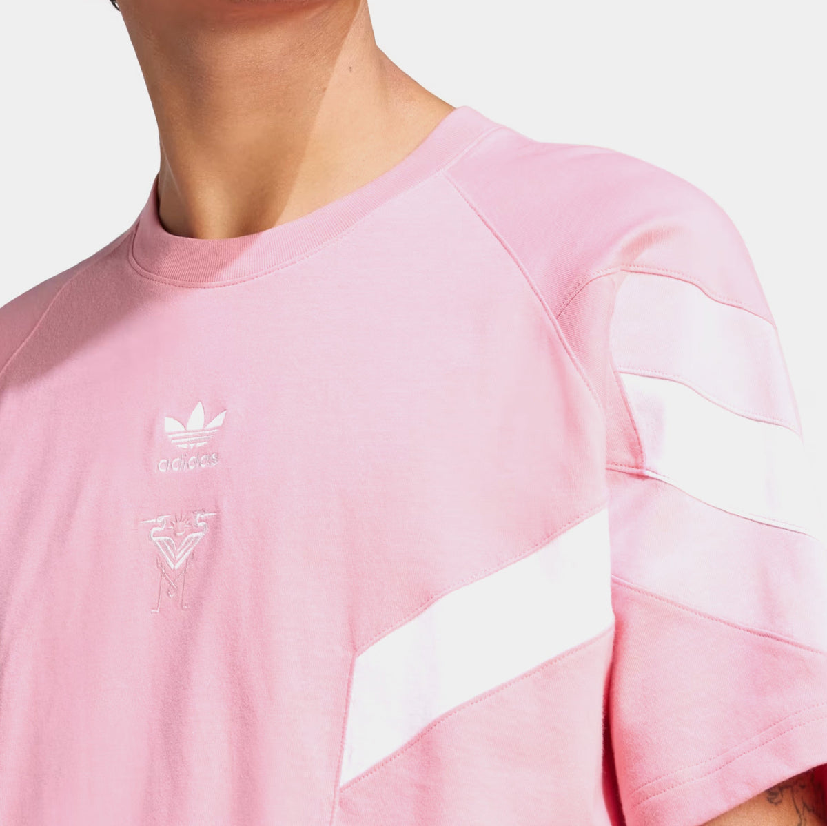 Exclusive Inter Miami CF Originals Mens Short Sleeve Shirt (Easy Pink/White) — S — Back View