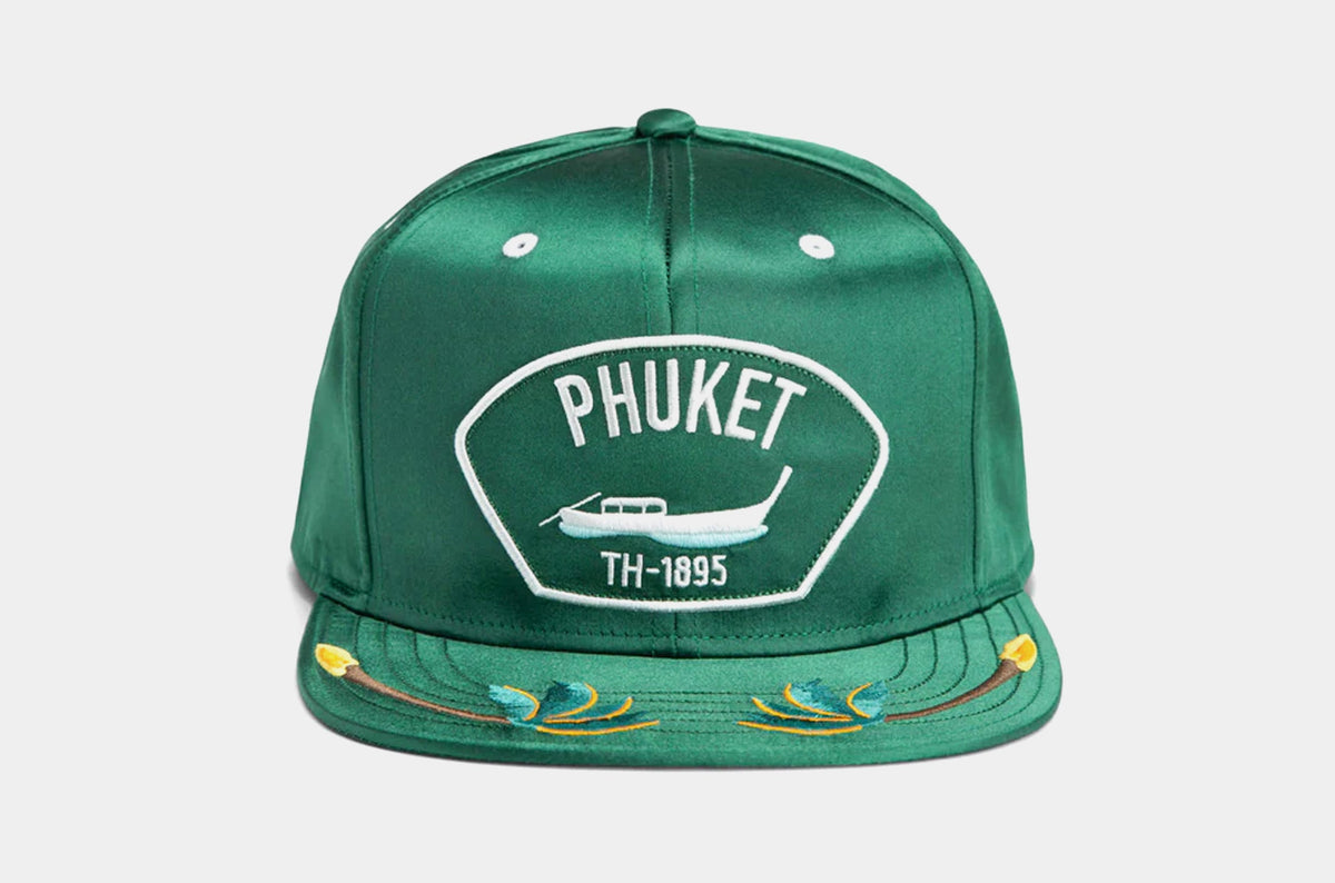 Exclusive Phuket Yolo Trucker Mens Hat (Green/White) — OS — Front View