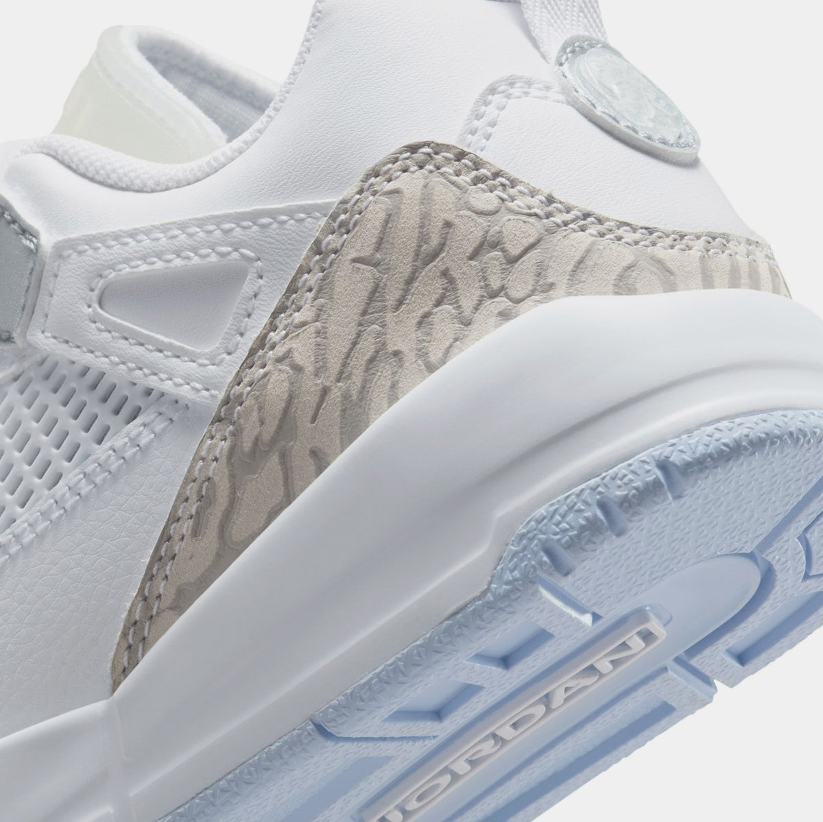 Exclusive Spizike Low Preschool Lifestyle Shoes (White/Silver) — 10.5C — Lifestyle View