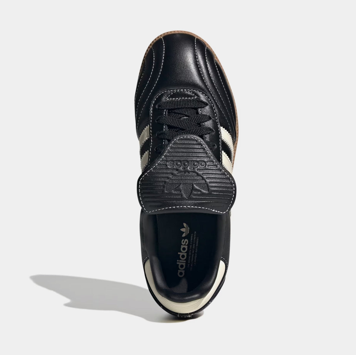 Exclusive Samba LT Womens Lifestyle Shoes (Core Black/Cream White/Gum) — 5 — Side View