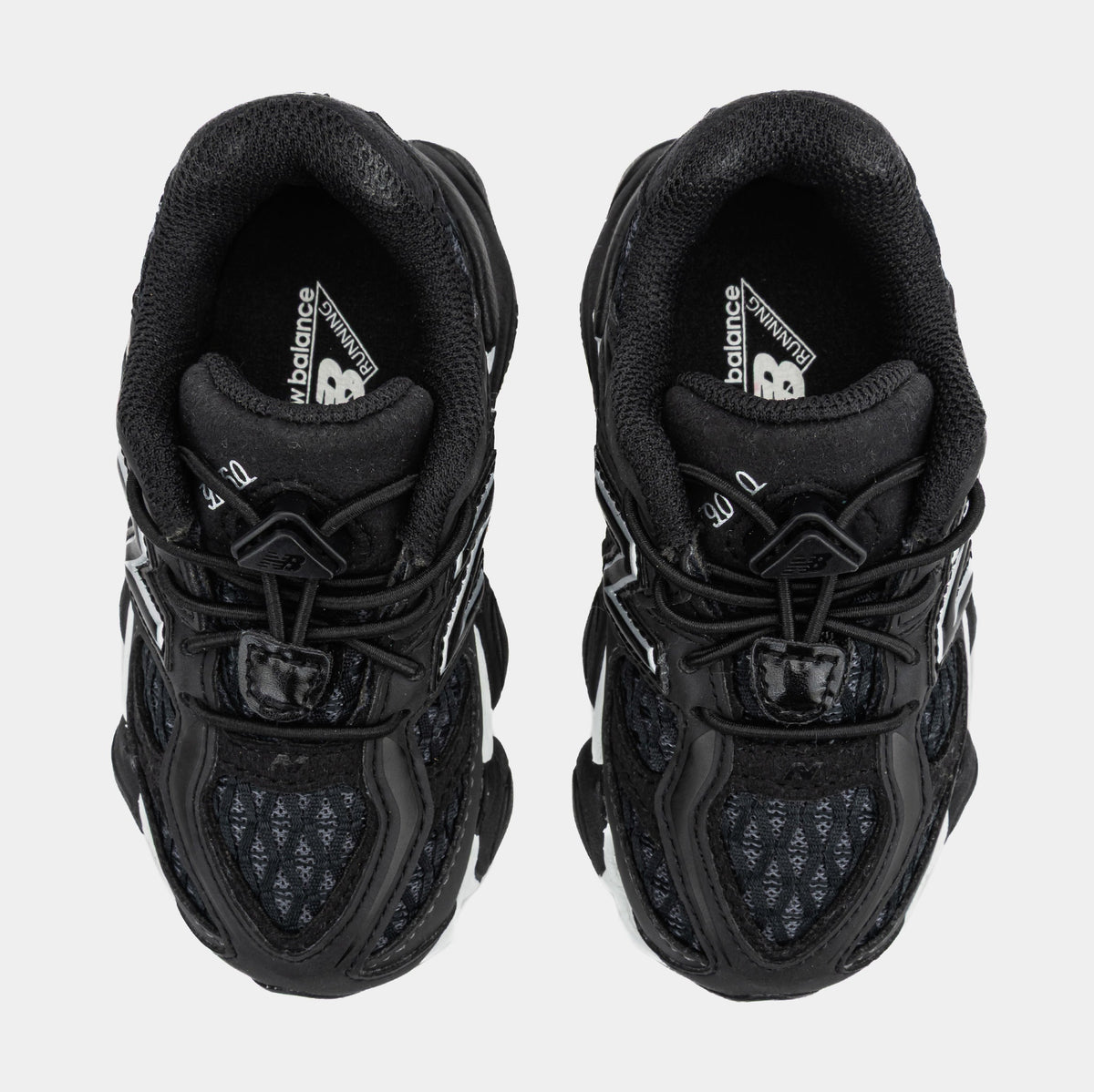 Exclusive Shoe Palace Exclusive 9060 Infant Toddler Lifestyle Shoes (Black/Silver) — 2C — Detail View