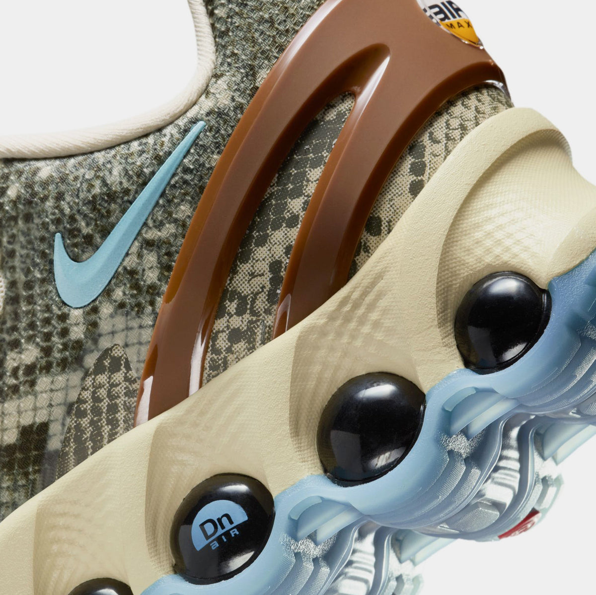 Exclusive Air Max Dn8 Snakeskin Mens Running Shoes (Light Khaki/Denim Turquoise/Light Khaki) — 4 — Lifestyle View