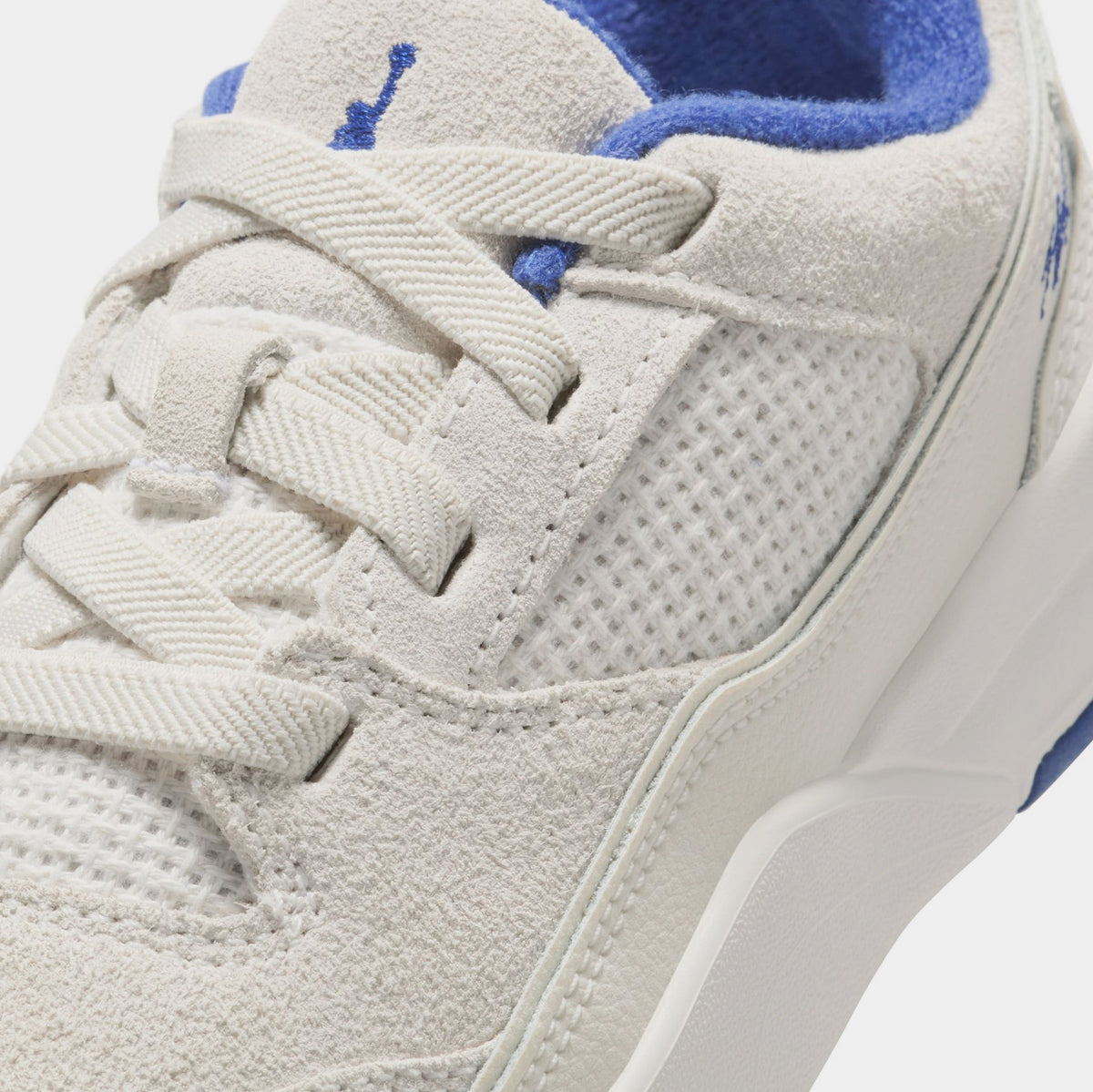 Exclusive Flight Court Preschool Basketball Shoes (Phantom/Chile Red/Deep Royal Blue) — 10.5C — Detail View