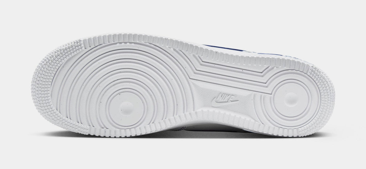 Exclusive Air Force 1 '07 LV8 Mens Lifestyle Shoes (White/Deep Royal Blue) — 6 — Top View