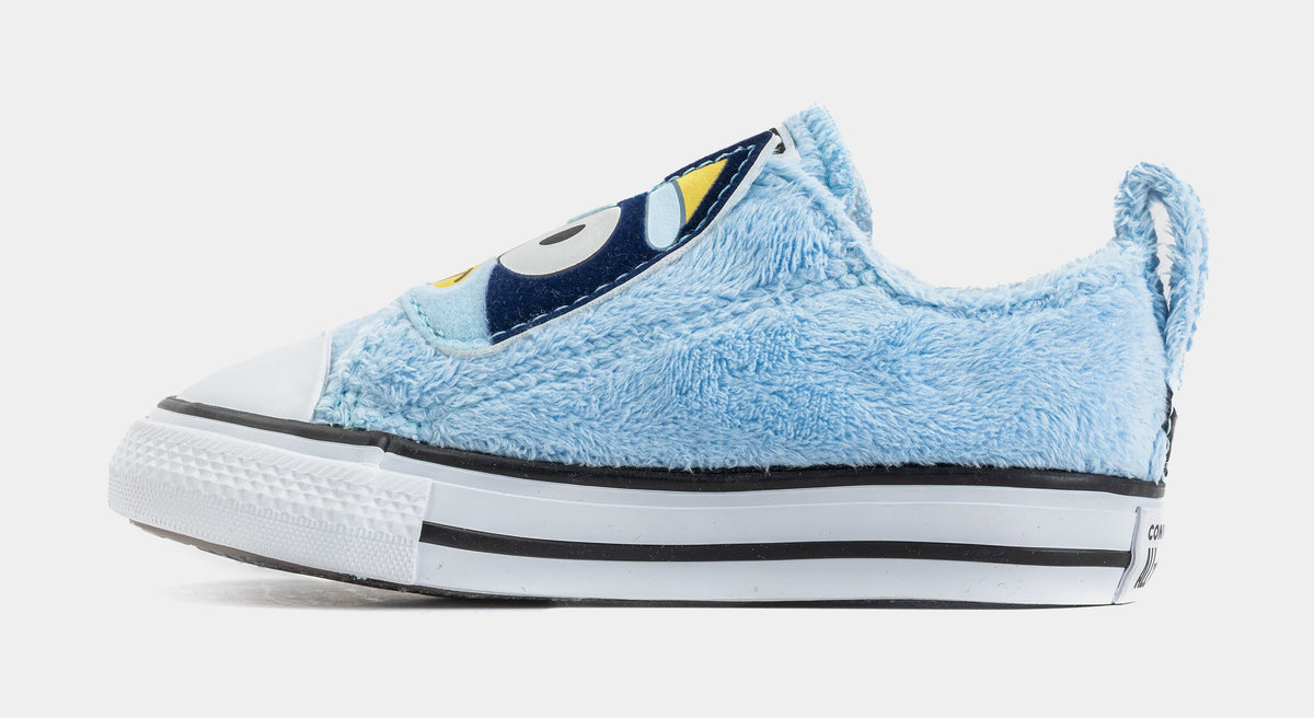Exclusive Chuck Taylor All Star Low Bluey Infant Toddler Lifestyle Shoes (Blue/Orange) — 2C — Back View