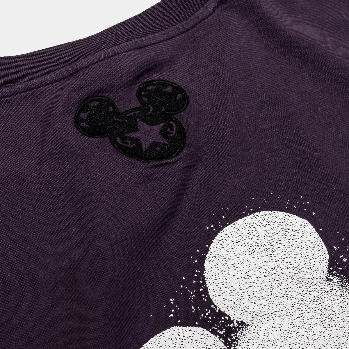 Exclusive Disney Mickey Mouse Real Life By Shoe Palace Shadow Mens Short Sleeve Shirt (Purple/Black) — S — Detail View