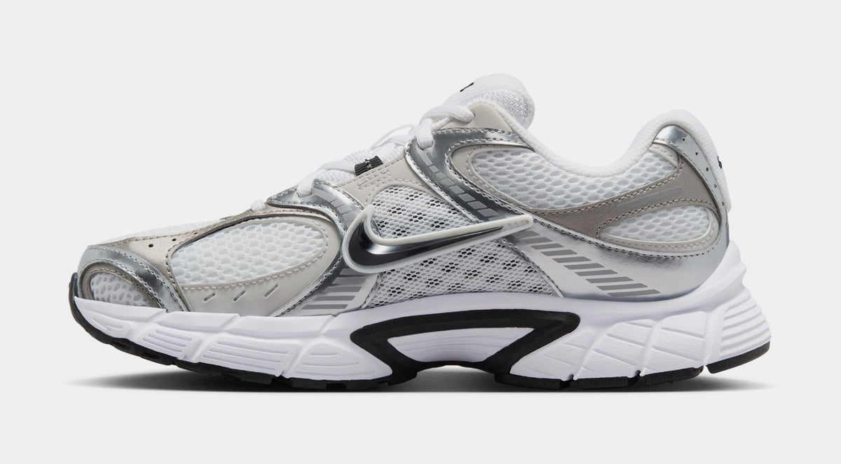 Exclusive V5 RNR Womens Running Shoes (White/Black/Vast Grey/Metallic Silver) — 5 — Back View