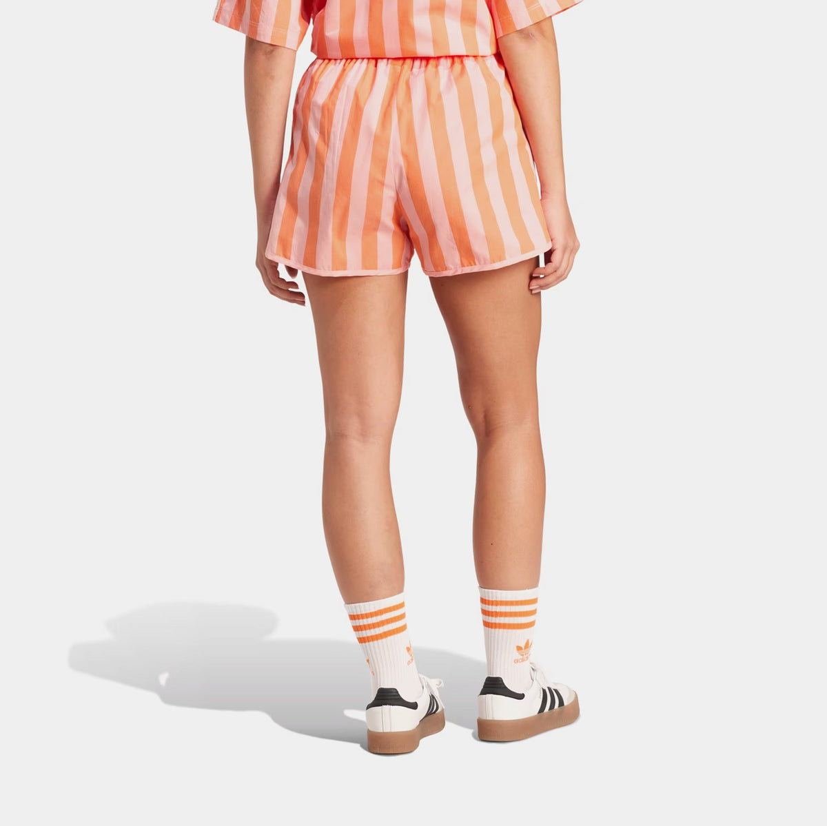 Exclusive Summer Glow Resort Womens Shorts (Pink/Orange) — XS — Side View