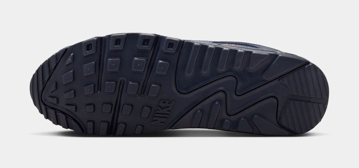 Exclusive Air Max 90 Mens Running Shoes (Neutral Grey/Tour Yellow/Obsidian) Final Sale — 6 — Top View