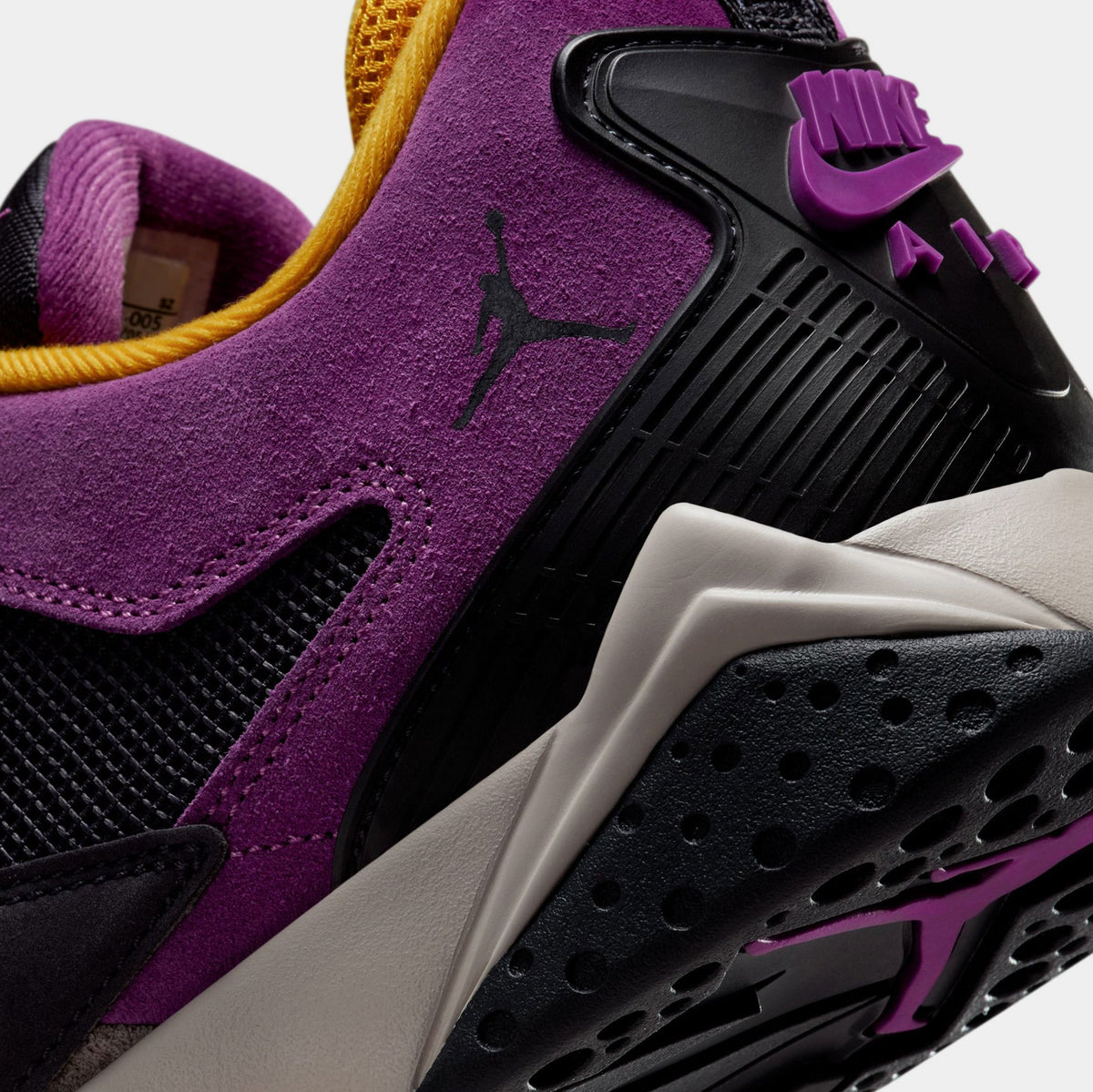 Exclusive Air Jordan MVP 92 Mens Lifestyle Shoes (Oil Grey/Cave Stone/Dark Sulphur/Viotech) — 7 — Lifestyle View