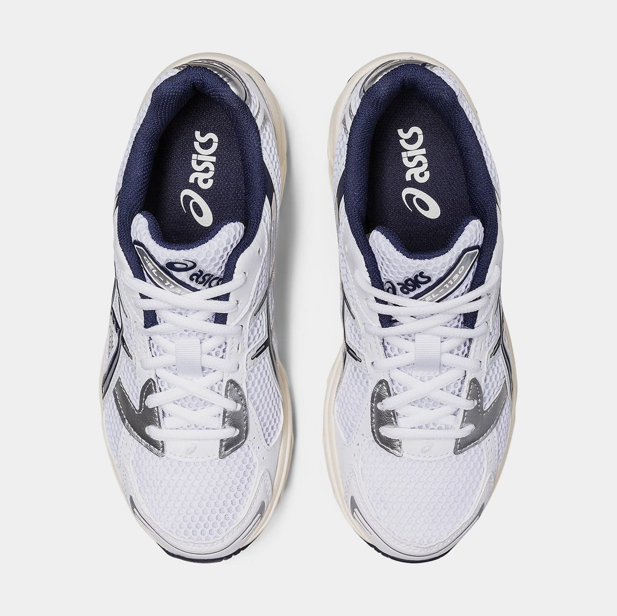 Exclusive Gel 1130 Womens Running Shoes (White/Midnight) — 5 — Side View