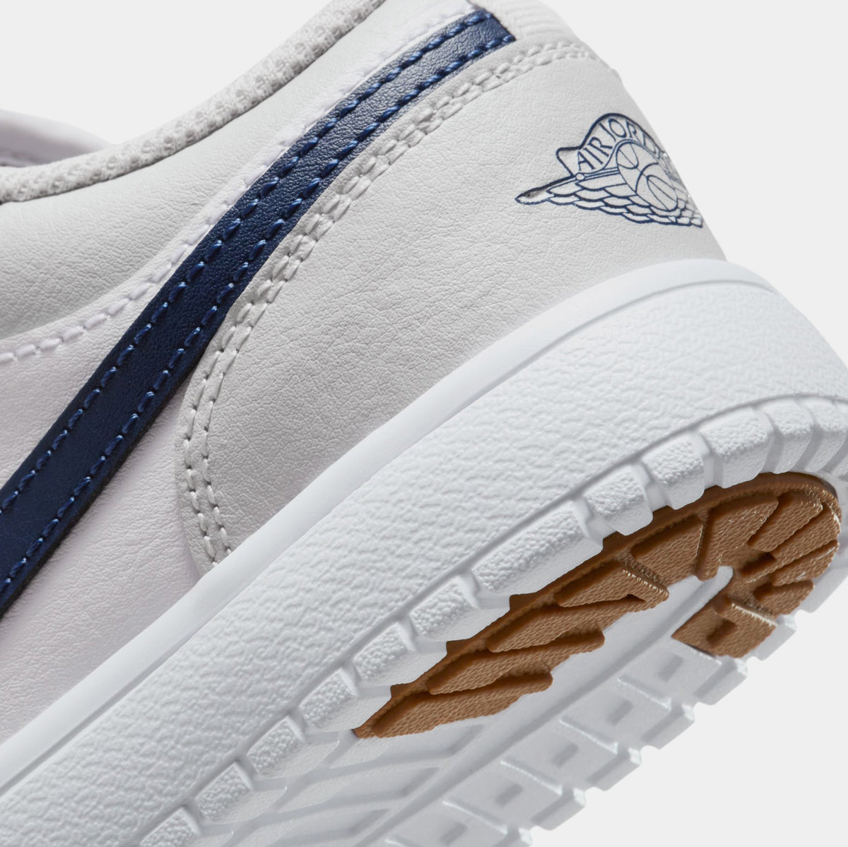 Exclusive Air Jordan 1 Low ALT Preschool Basketball Shoes (White/Midnight Navy/Neutral Grey) — 10.5C — Lifestyle View