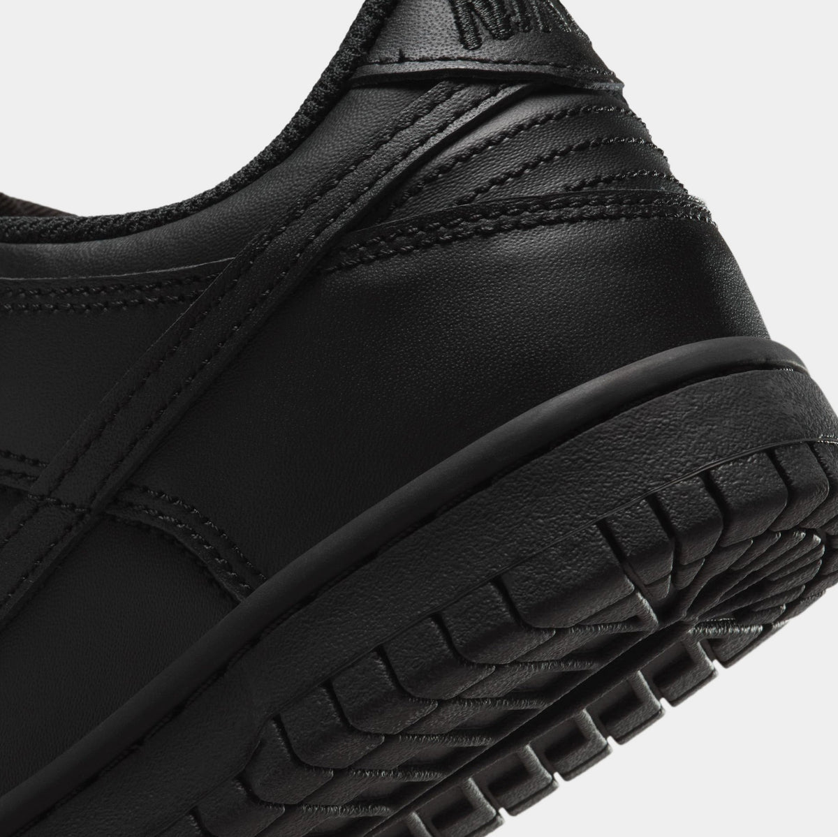 Exclusive Dunk Low Grade School Lifestyle Shoes (Black/Black/Black) — 3.5Y — Lifestyle View