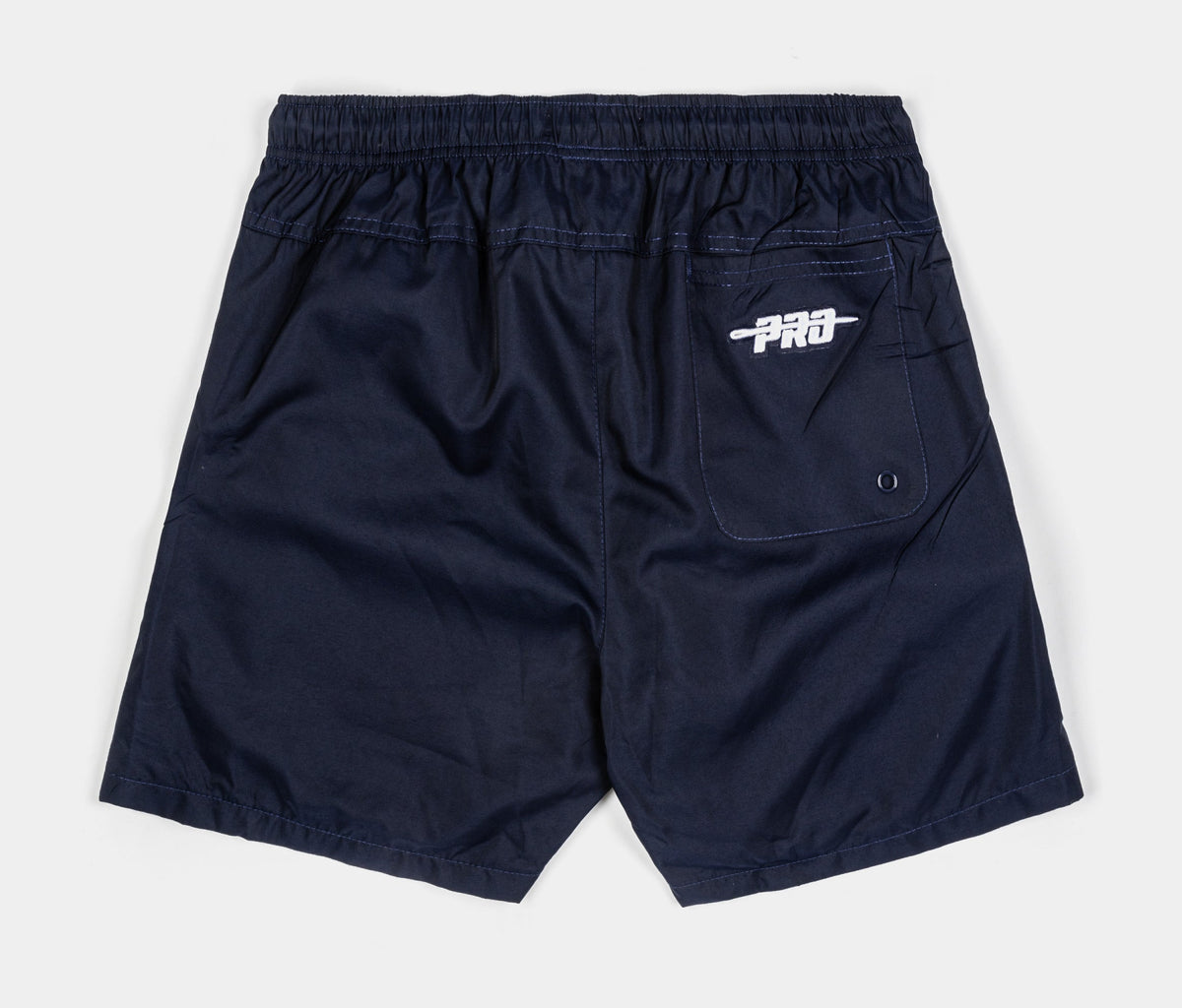 Exclusive Houston Astros Team Badge Woven Mens Shorts (Blue/White) — S — Side View