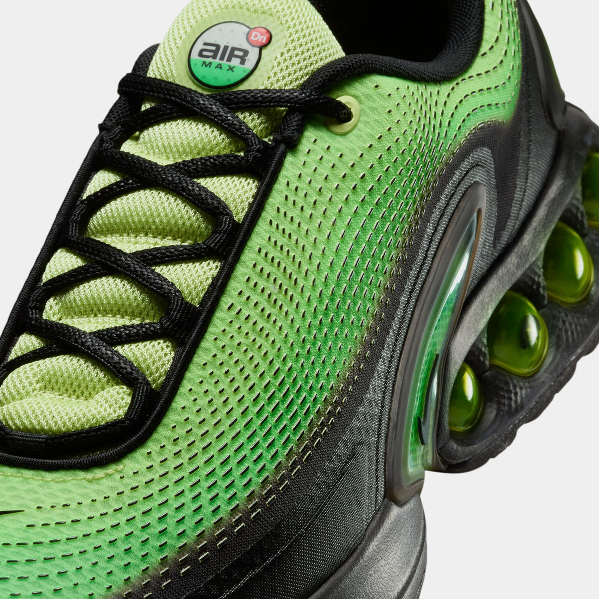 Exclusive Air Max Dn Mens Running Shoes (Lemon Twist/Black/Green Strike) — 6 — Side View