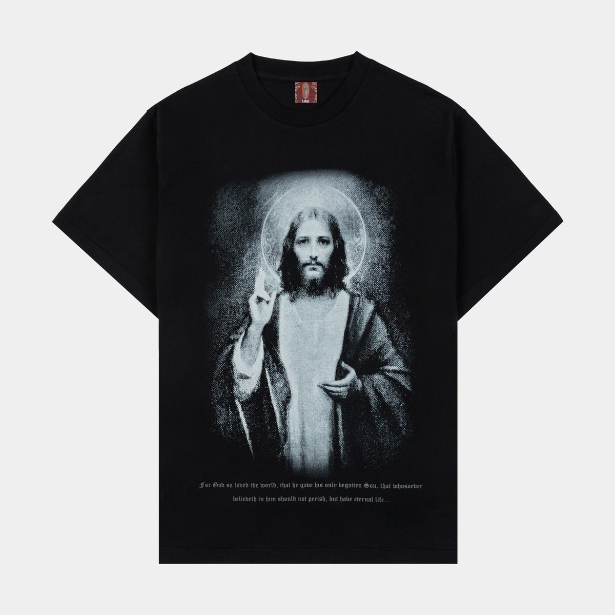 Exclusive Eternal Life Mens Short Sleeve Shirt (Black) — XS — Front View