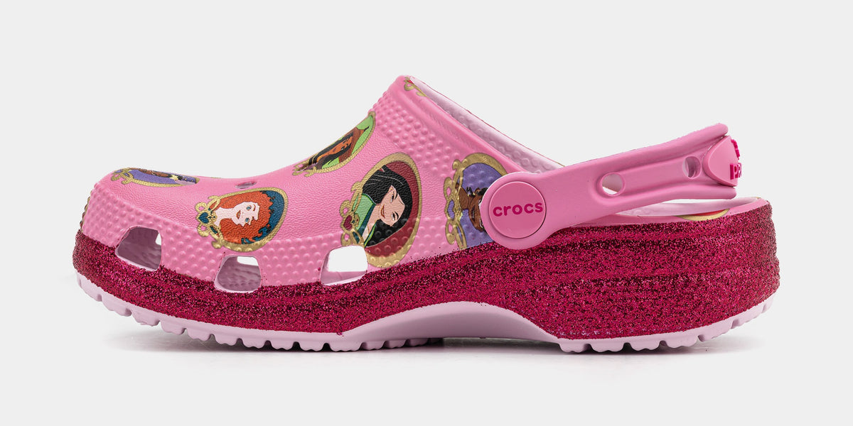 Exclusive Disney Princess Classic Clog Preschool/Grade School Sandals (Soft Pink) — 11C — Back View
