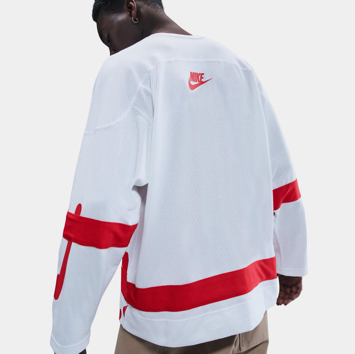 Exclusive NSW Club Varsity Hockey Mens Jersey (White/University Red/University Red) — S — Top View