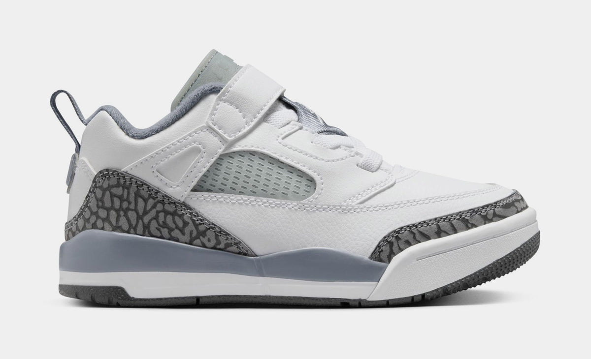 Exclusive Spizike Low Preschool Lifestyle Shoes (White/Anthracite/Wolf Grey/Cool Grey) — 10.5C — Front View