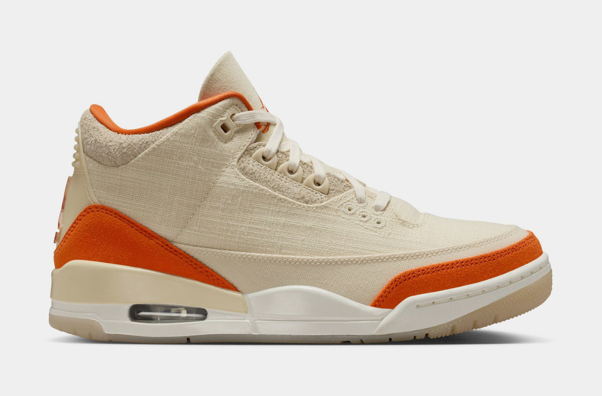 Exclusive Air Jordan 3 Retro Starfish Womens Lifestyle Shoes (Fossil/Starfish/Sail) — 5 — Front View