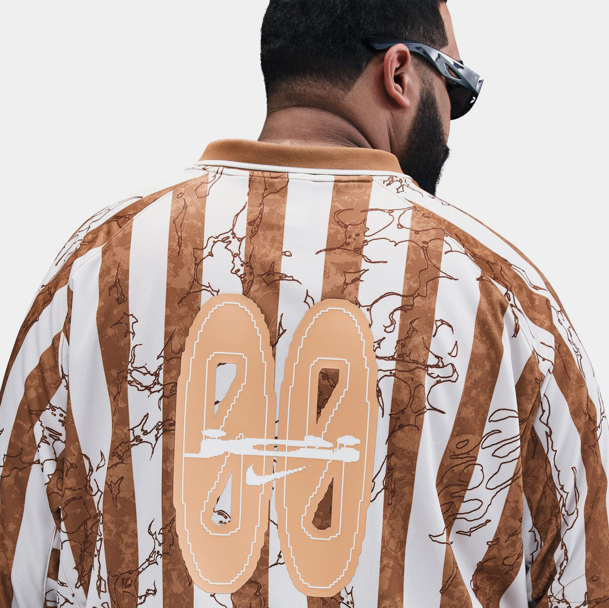 Exclusive Air VCTRY Long Sleeve Mens Jersey (Light British Tan/Phantom/Copper Moon) — S — Back View