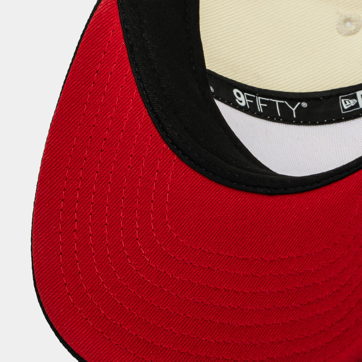 Exclusive Shoe Palace Exclusive San Francisco 49ers World Champions 950AF Snapback Mens Hat (Beige/Black) — OS — Top View