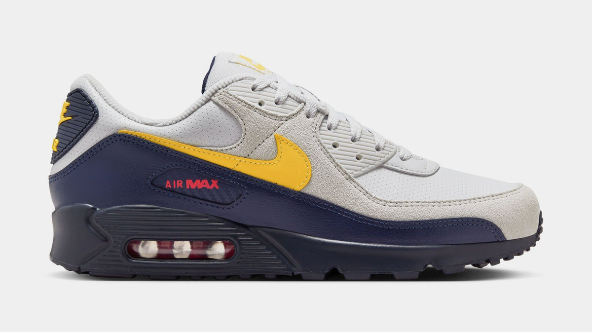 Exclusive Air Max 90 Mens Running Shoes (Neutral Grey/Tour Yellow/Obsidian) Final Sale — 6 — Front View