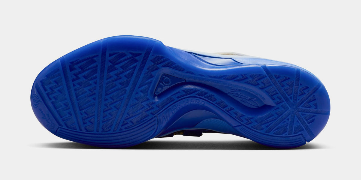 Exclusive Zoom KD 4 MVP Mens Basketball Shoes (Hyper Royal/Summit White/Metallic Gold) Final Sale — 6 — Top View