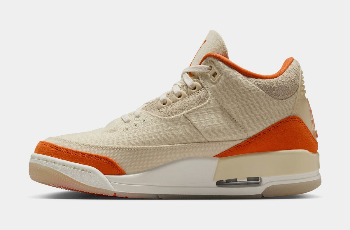 Exclusive Air Jordan 3 Retro Starfish Womens Lifestyle Shoes (Fossil/Starfish/Sail) — 5 — Back View