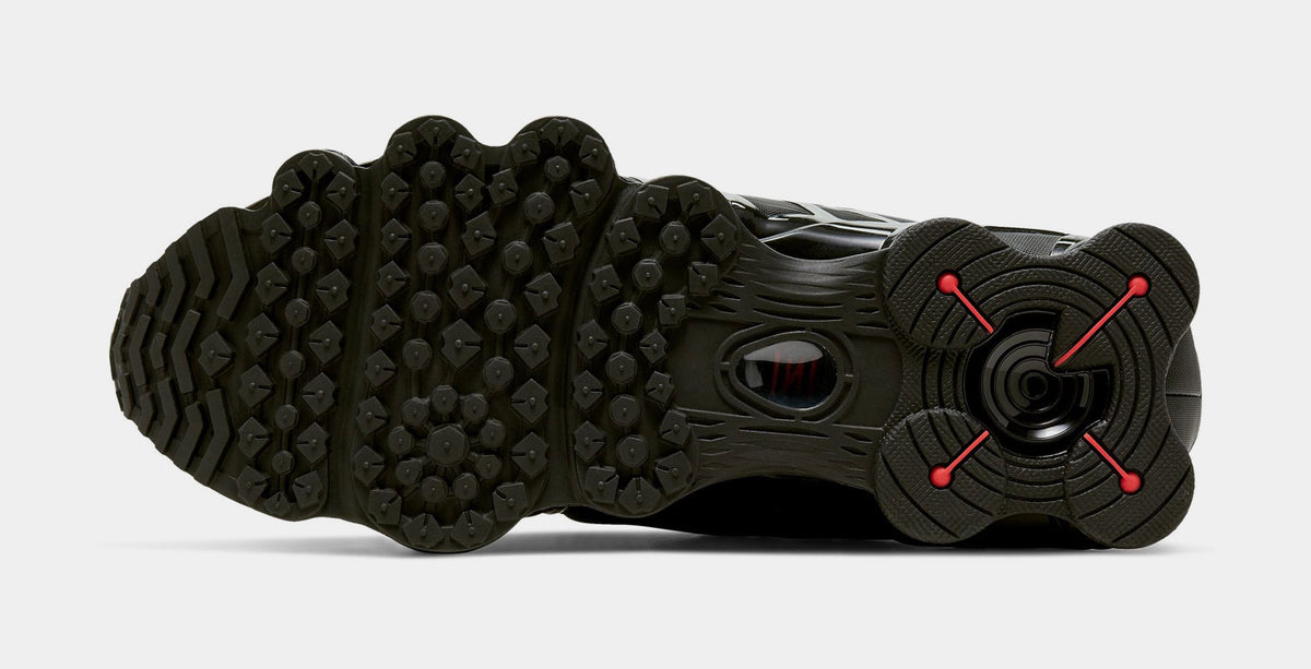 Exclusive Shox TL Mens Running Shoes (Black/Metallic Hematite/Max Orange/Black) — 6 — Top View