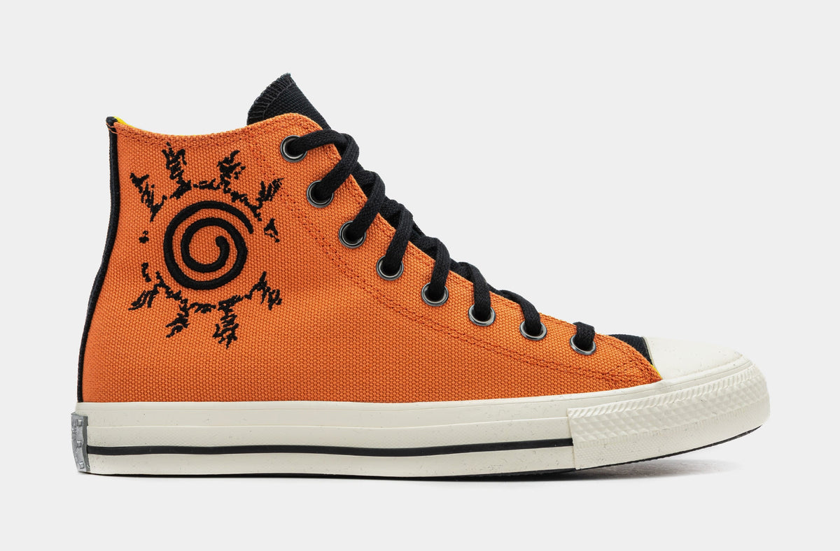 Exclusive Chuck Taylor All Star x Naruto Mens Lifestyle Shoes (Orange/White) — 4 — Front View