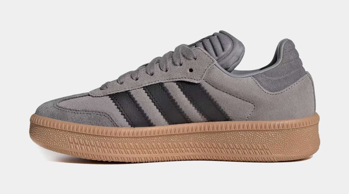 Exclusive Samba XLG Grade School Lifestyle Shoes (Grey Three/Core Black/Gum) — 3.5Y — Back View