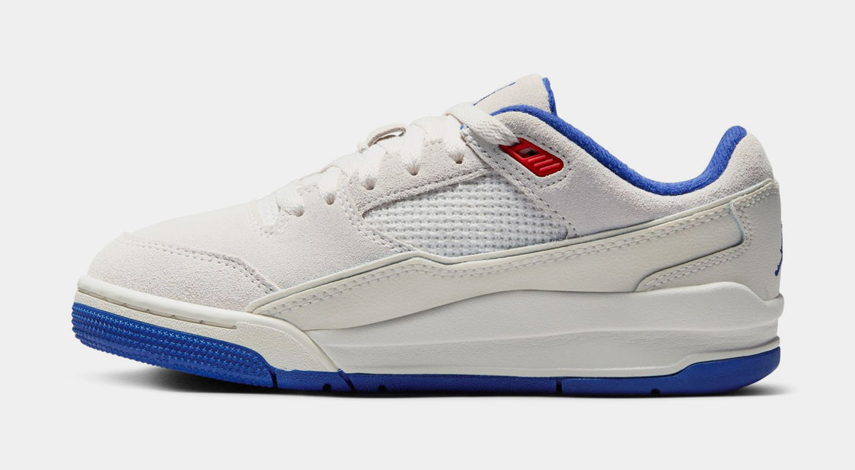Exclusive Flight Court Grade School Basketball Shoes (Phantom/Deep Royal Blue/Chile Red) — 3.5Y — Back View