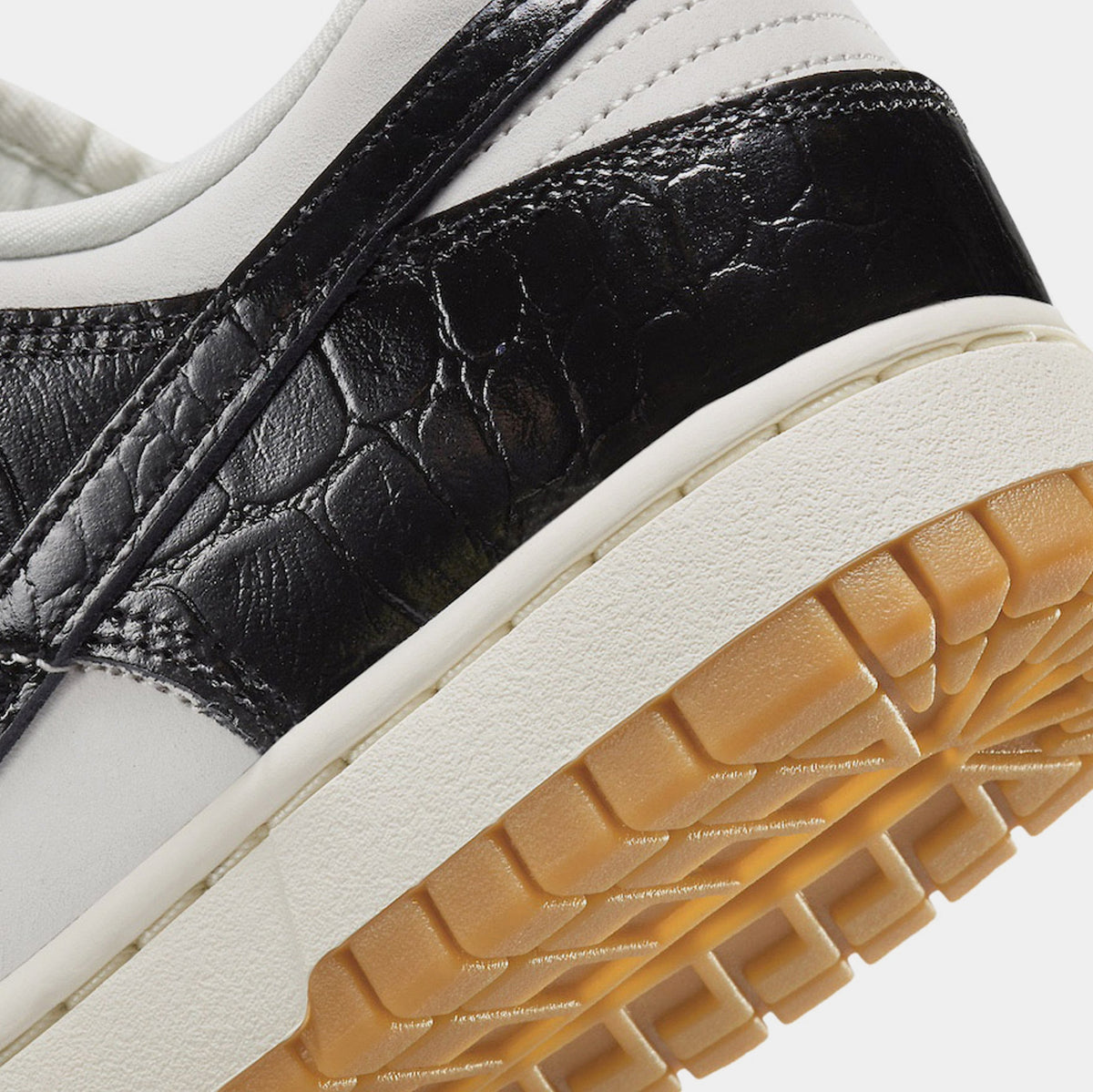 Exclusive Dunk Low LX Black and Phantom Womens Lifestyle Shoes (Black/Phantom/Gum) — 5 — Top View