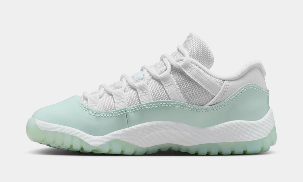 Exclusive Air Jordan 11 Retro Low Igloo Preschool Lifestyle Shoes (White/Igloo) — 10.5C — Back View