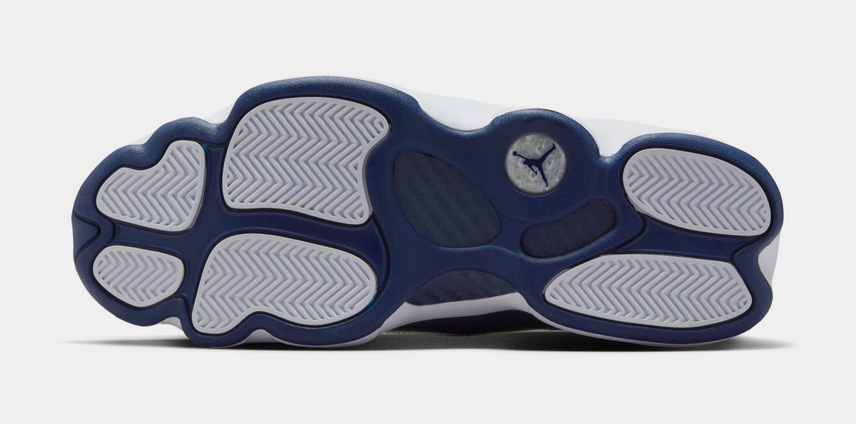 Exclusive 6 Rings Mens Basketball Shoes (White/Neutral Grey/Midnight Navy) — 8 — Top View