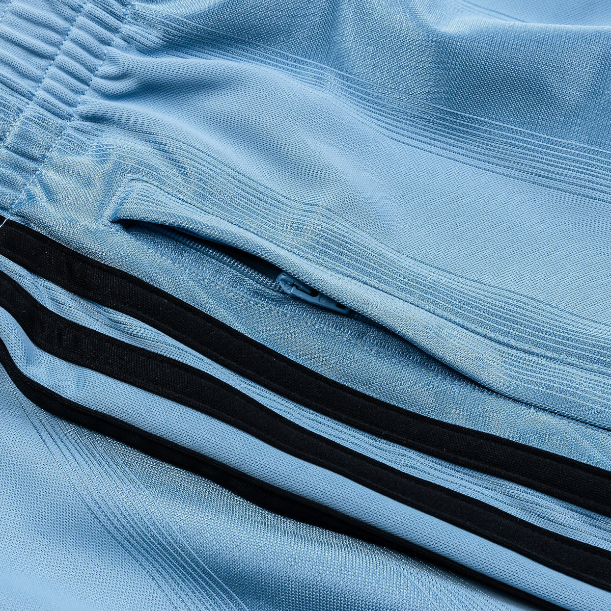 Exclusive Adicolor Jacquard Mens Shorts (Blue/Black) — S — Back View