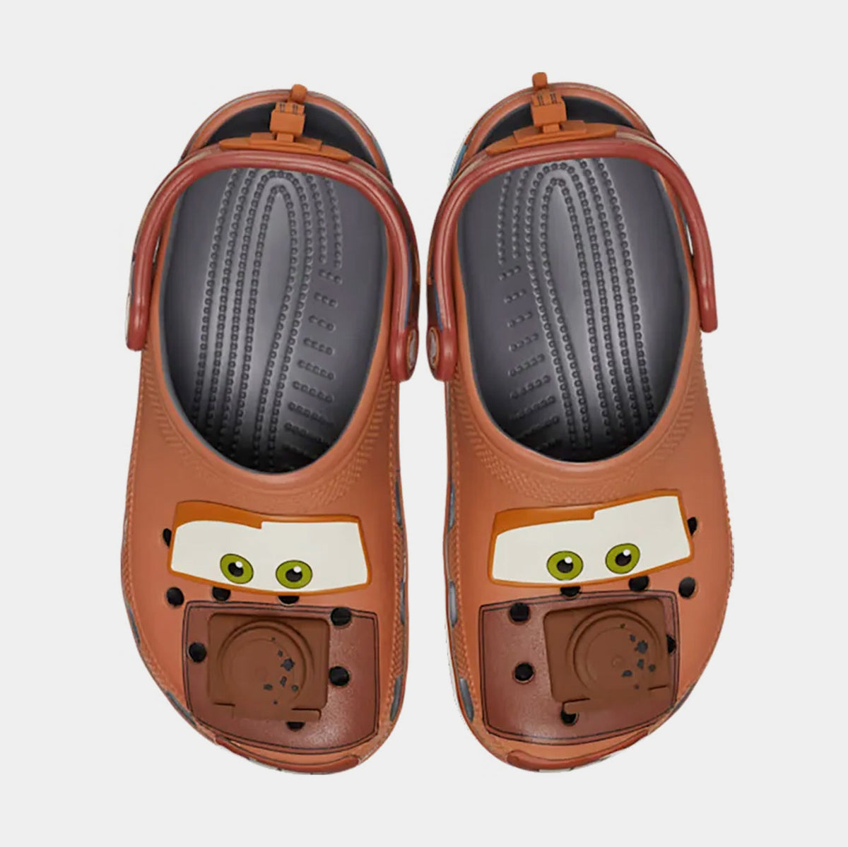Exclusive Disney Cars Mater Classic Clog Mens Sandals (Brown/White) Free Shipping — 3 — Side View