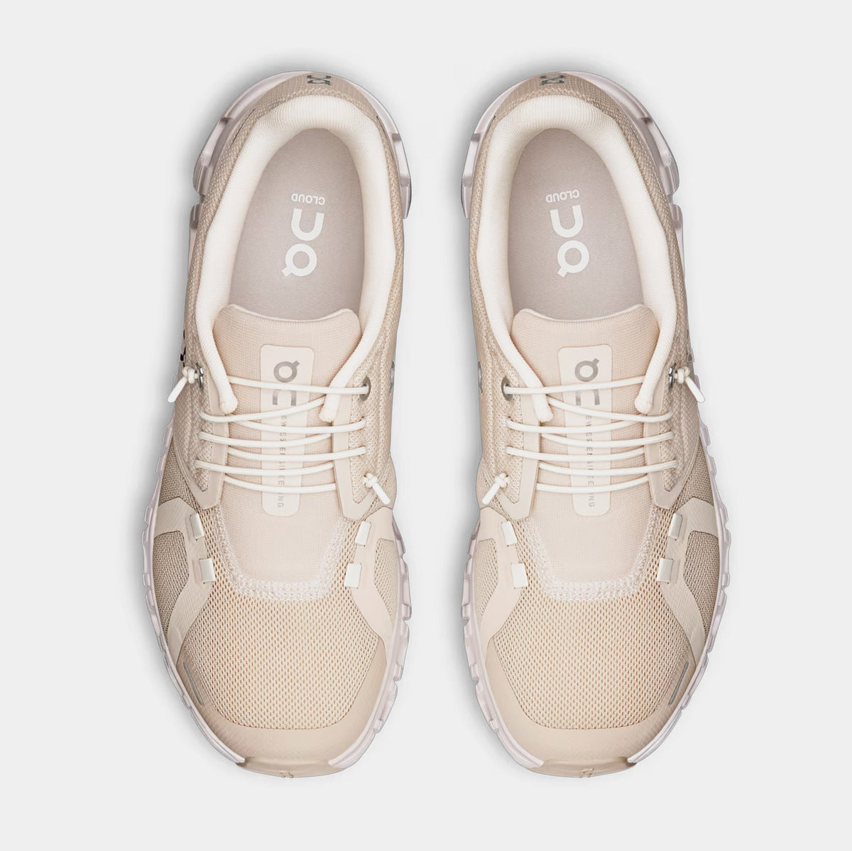 Exclusive Cloud 6 Womens Running Shoes (Pearl/White/White) — 5 — Side View
