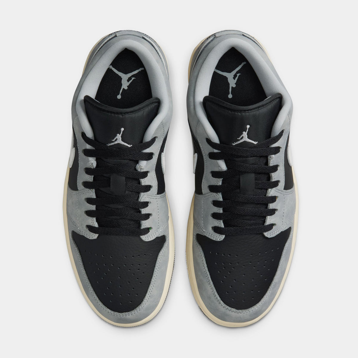 Exclusive Air Jordan 1 Low SE Mens Lifestyle Shoes (Light Smoke Grey/White/Off Noir) — 7 — Side View