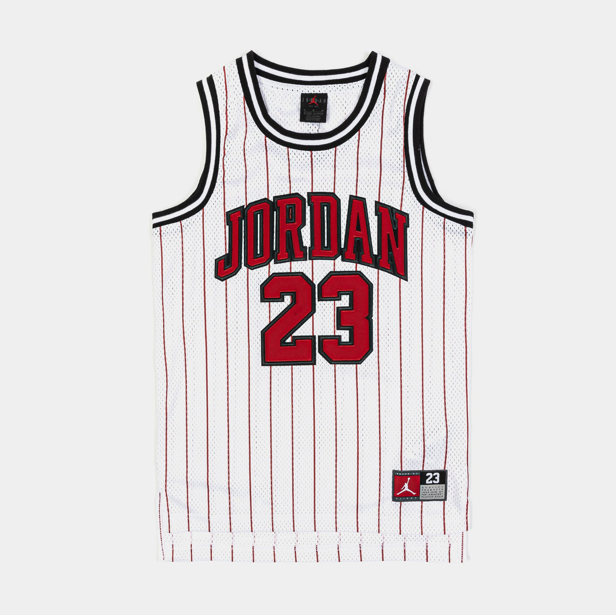 Exclusive JDN 23 Grade School Jersey (White/Red) — S — Front View