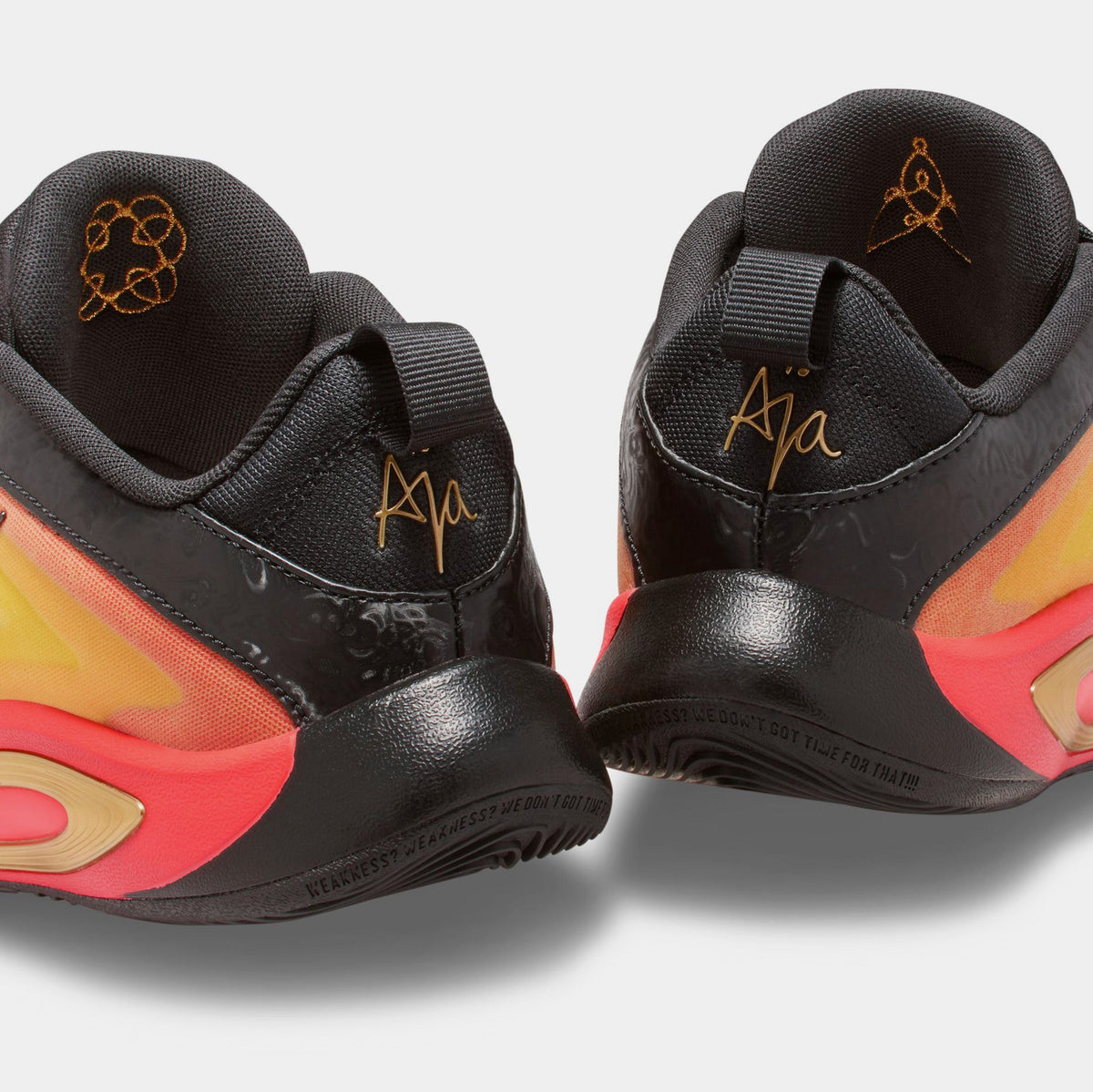 Exclusive A One ASW Grade School Lifestyle Shoes (Black/Metallic Gold/Bright Crimson) — 3Y — Alternate View 7